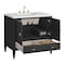James Martin Vanities 36'' Vanity, Carbon Oak w/ 3 CM White Zeus Quartz Top 485-V36-CBO-3WZ - alternate 3